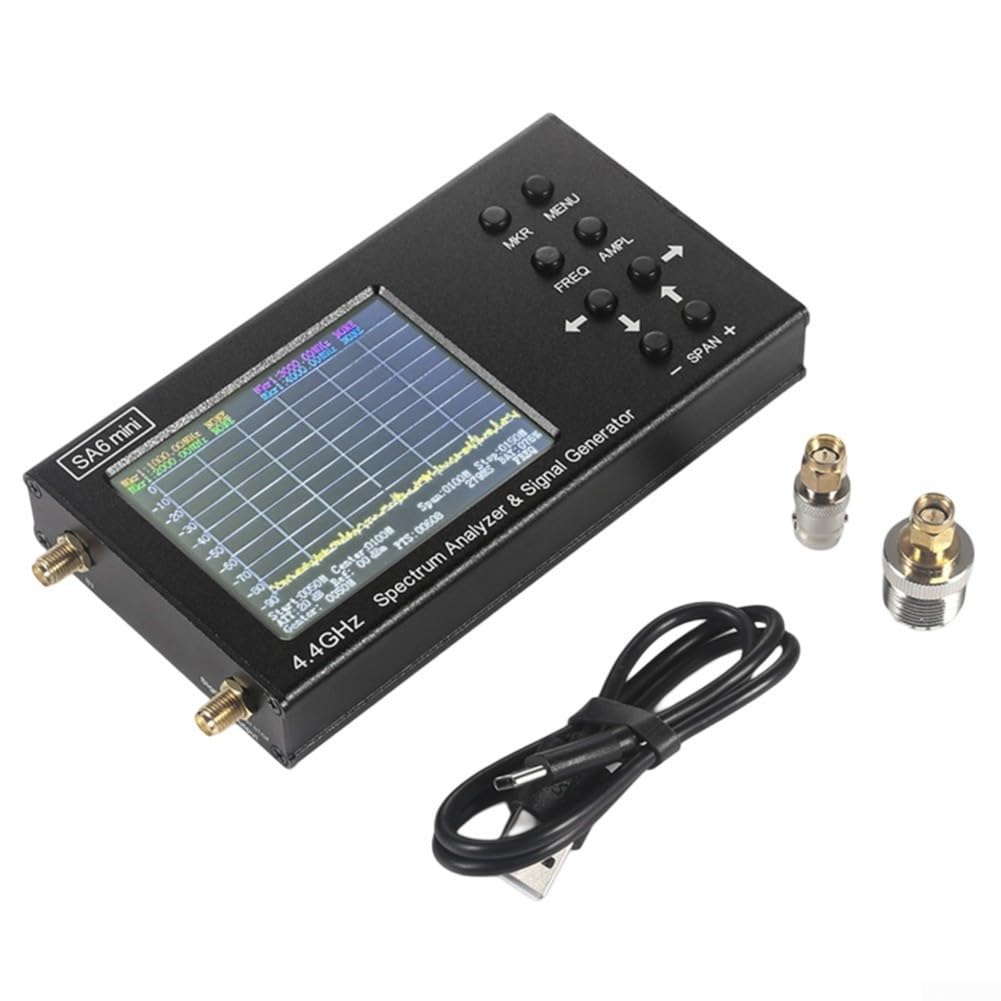 SA6 portátil para el analizador de espectro 35M-4.4GHz Detector de RF de mano para pruebas de señal LTE GSM