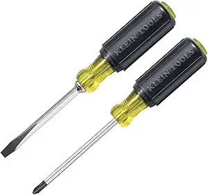 Screwdriver Set 1/4 Keystone & #2 Phillip Cushion Grip 2 pc