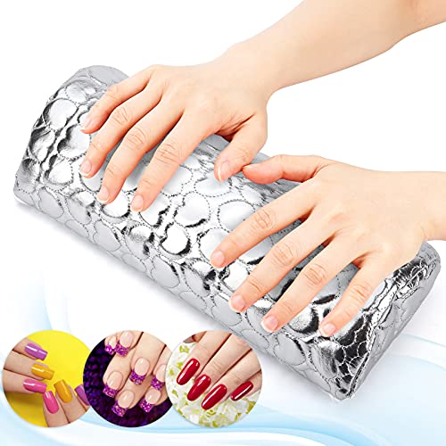 Travesseiro de Unhas Descanso de Mão para Unhas, Lavável Couro PU Apoio de Braço Removível Manicure