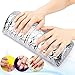 Nail Pillow Hand Rest for Nails, Washable PU Leather Nail Armrest Detachable Manicure Hand Pillow Cushion Nail Art Accessories Tool for Nails Tech (Sliver)