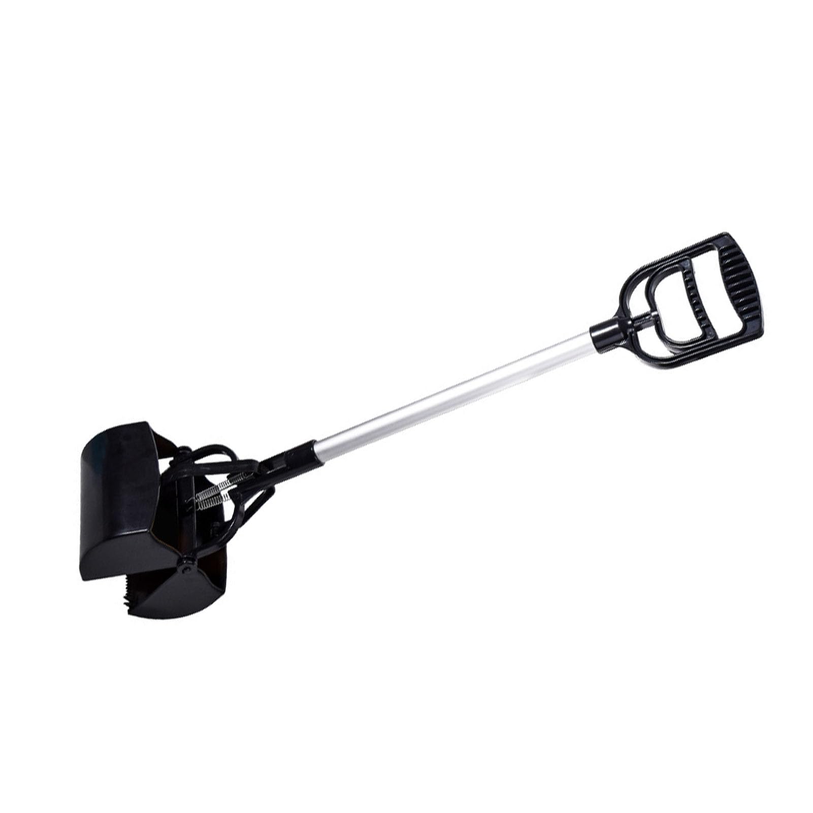 Paletta portatile con manico lungo, design compatto, grande calibro ad angolo di 85°, strumento per raccogliere la cacca del cane per prati e erba