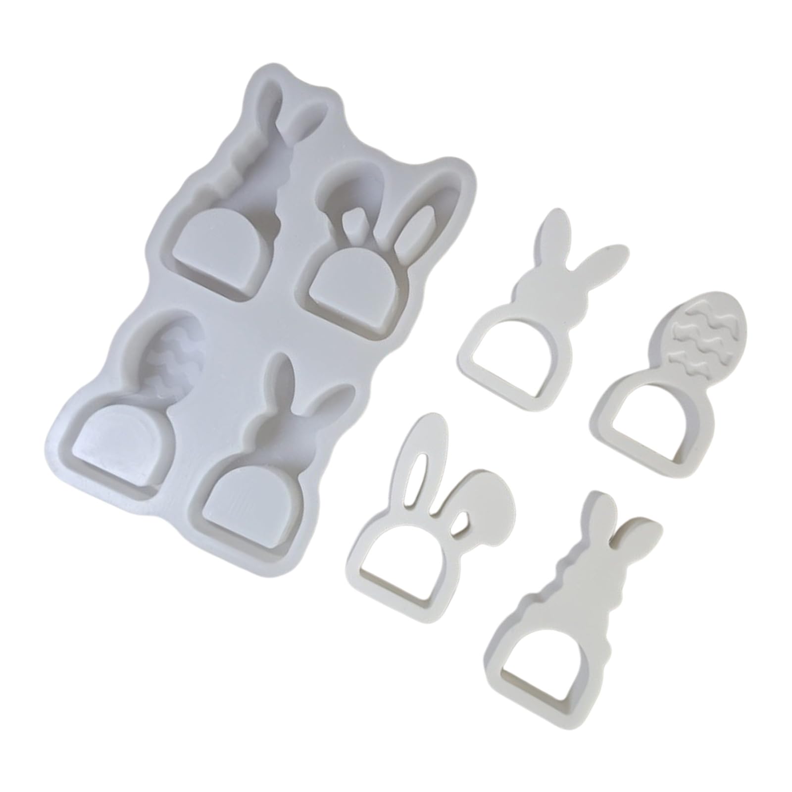 CAZSTYK Silicone Easters Rabbits for Making and Home Decor Easters Projects Easter for Resin Making
