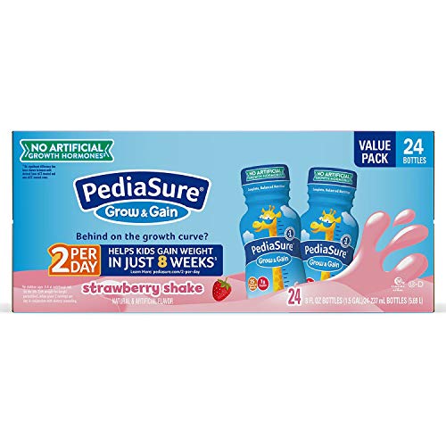 PediaSure Grow & Gain Nutrition Shake for Kids, Strawberry 8 fl. oz, 24 pk. A1