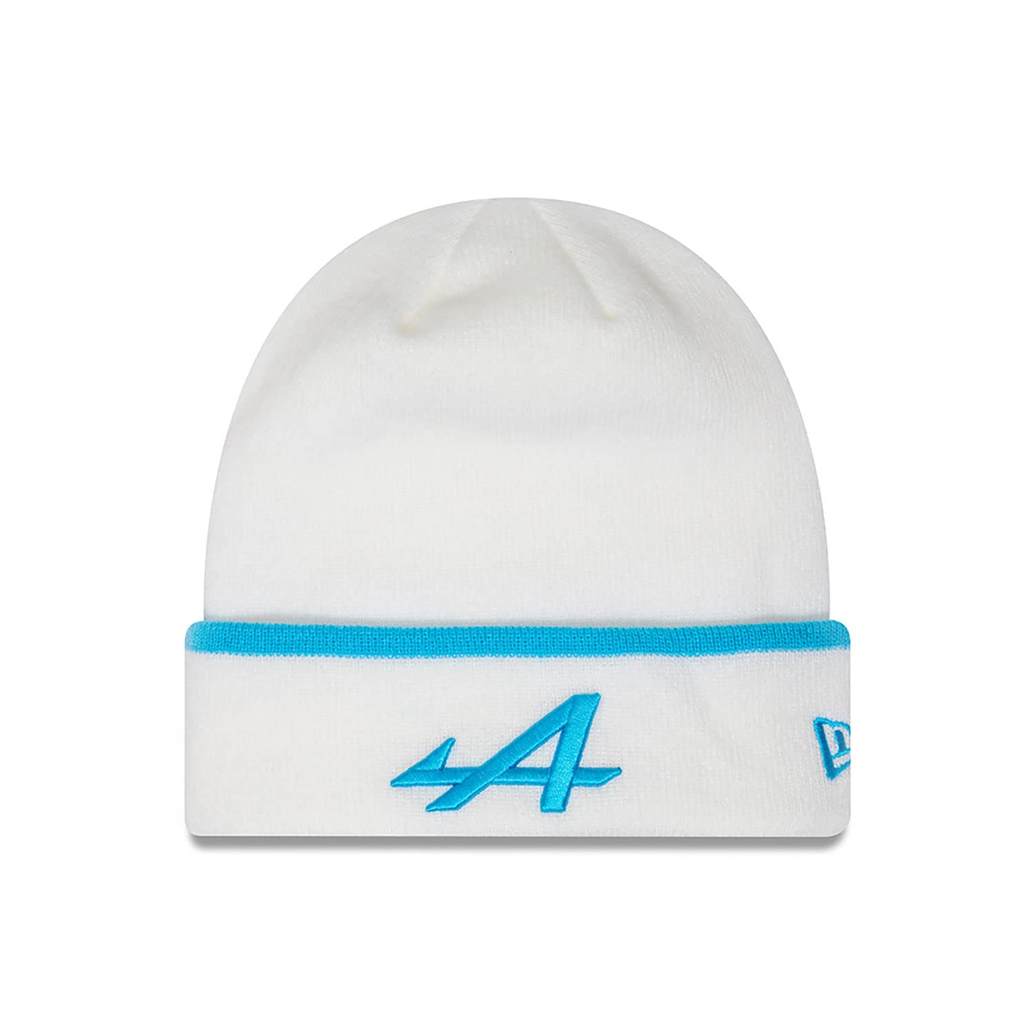New Era Alpine F1 Team Stripe Cuff Beanie White - Official Merchandise - One Size Fits All - Pierre Gasly - Esteban Ocon