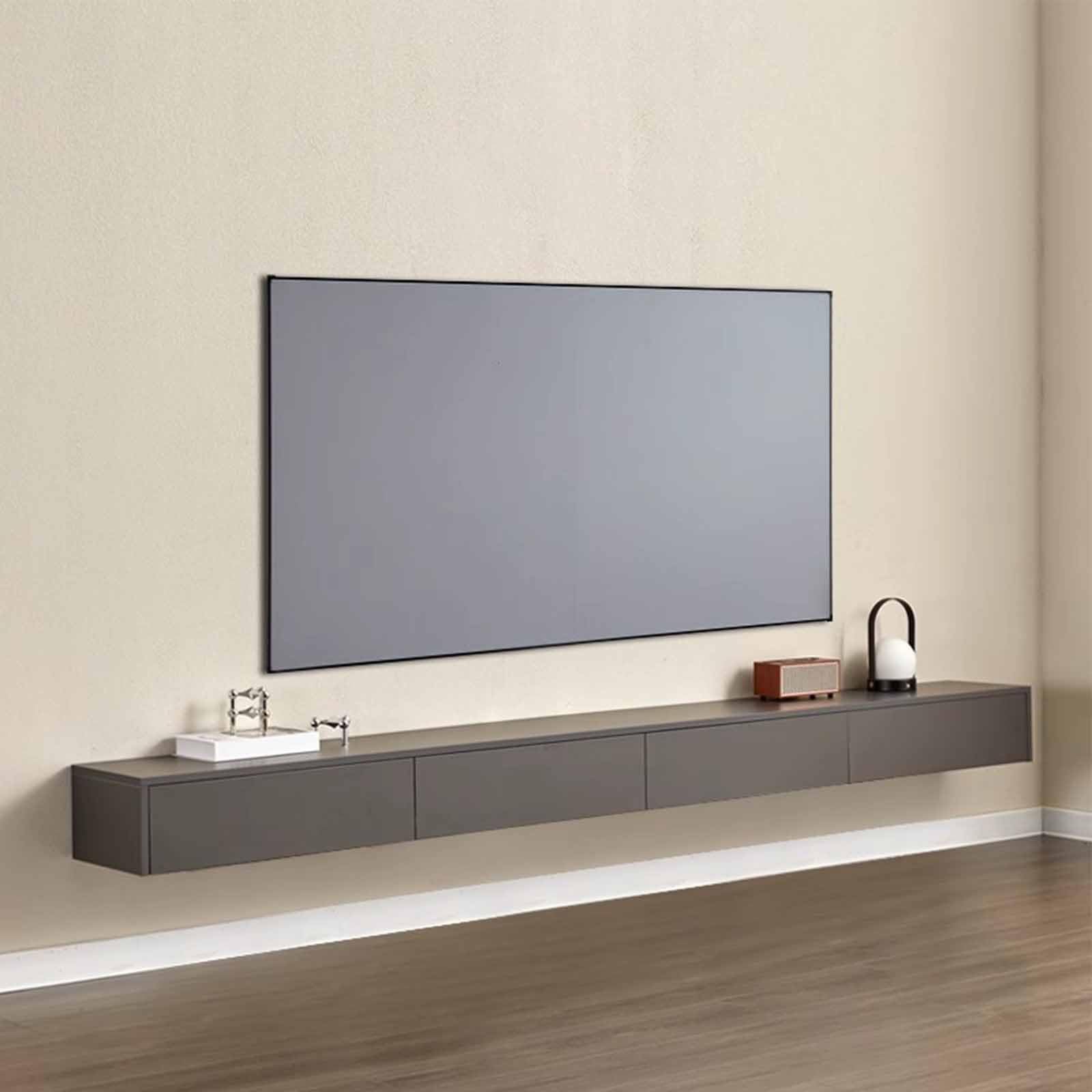 Naścienny pływający stojak na telewizor szafka centrum rozrywki do salonu oszczędzająca miejsce design