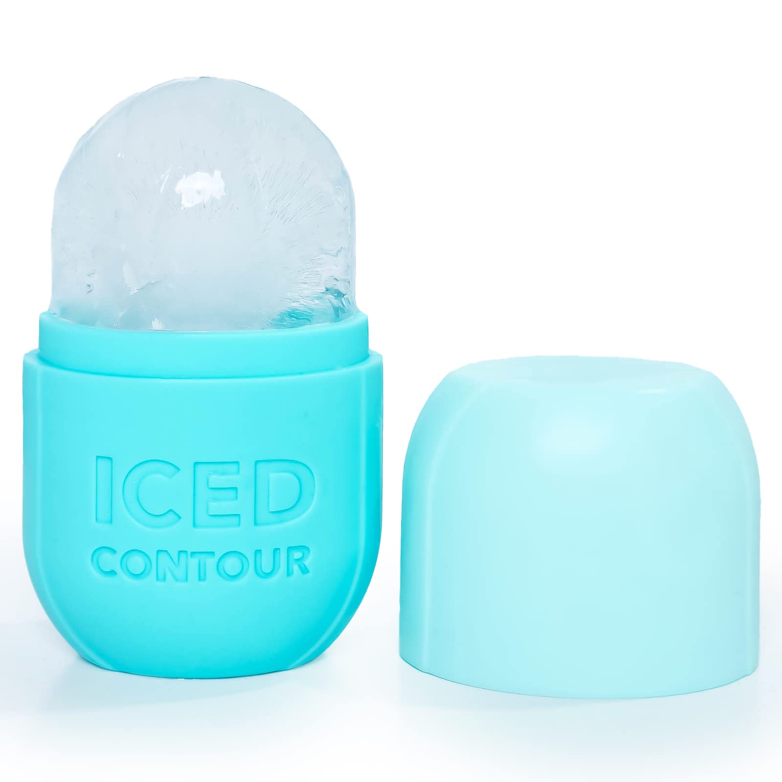 Iced Contour Ice Roller for Face, Ice Face Roller for Eyes, Neck and Cold Therapy for Injuries. Ice Mold for Face Massager, Skin Care. Remove Fine Lines, Shrink Pores, Reduce Acne (Turquoise)