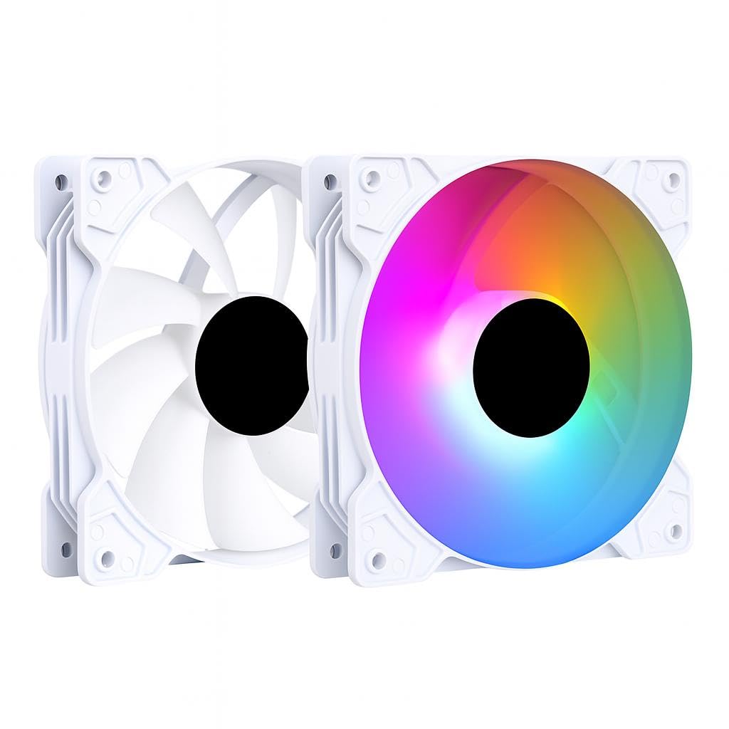 Watio Wave Auxiliary Fan - Fan with RGB lighting, mobility, white design, 3 speeds and low power consumption. *