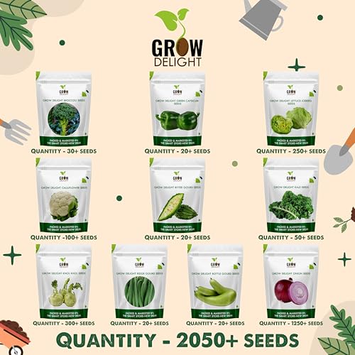 Image of All-Season Combo (2068 Seeds) 10 Varieties Vegetable Seeds for Home Garden, Organic & Hybrid, Perfect for Home Gardening, Ideal for Small Spaces
