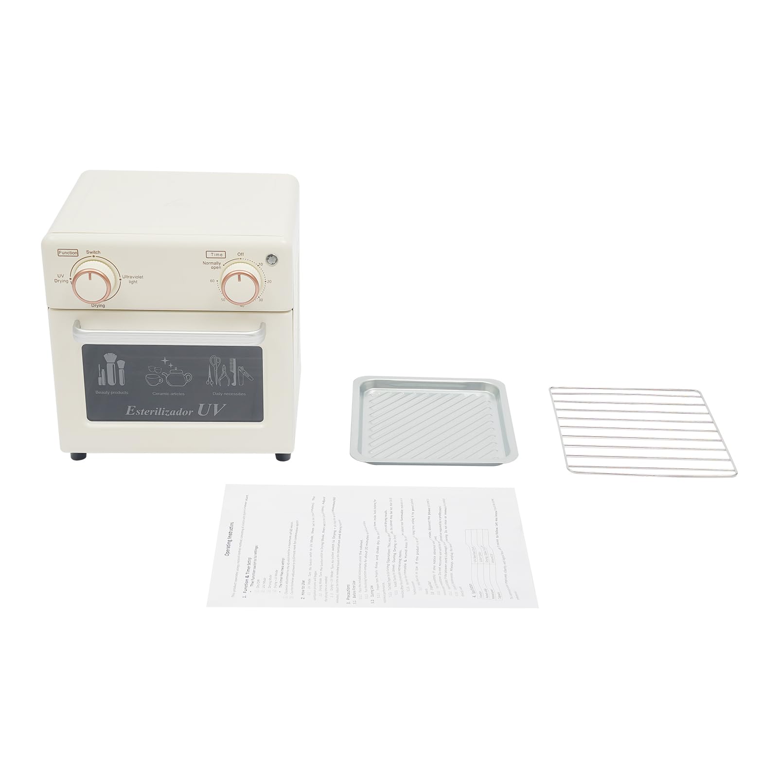 UV Desinfektionsschrank 10L UV LED Lampe Desinfektion Maschine 0~180 ℃ Heiz-Trocknungsfunktion UV-Sterilisator mit 0-60Min Timer Nail Tool Sterilizer für Kosmetik Friseursalon