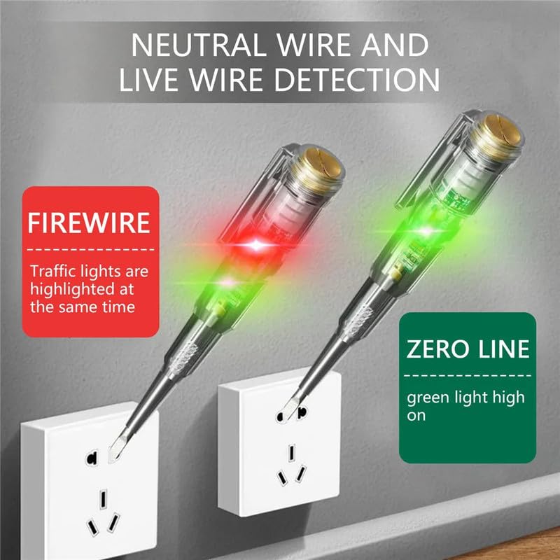 Image of Pekos Multifunction AC 12-250V DC Voltage Tester | Non-Contact Electrical Pen | Circuit Detector | Voltage Sensitivity Indicator with Screwdriver for Home, Industrial, and Automotive Use (1 Psc)