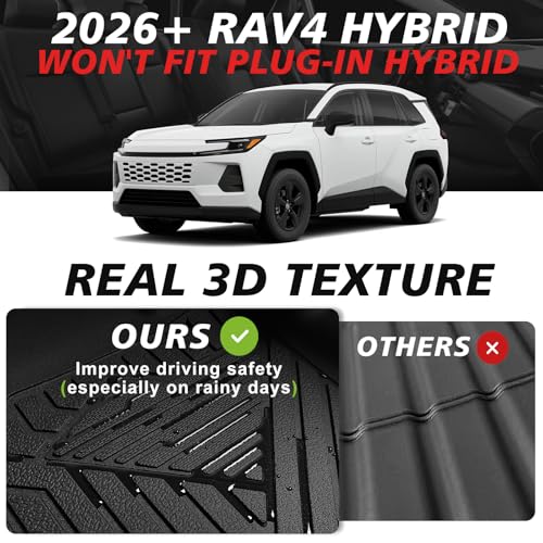 Image of TripleAliners Floor Mats & Trunk & Backrest Mat for 2026 RAV4 Hybrid