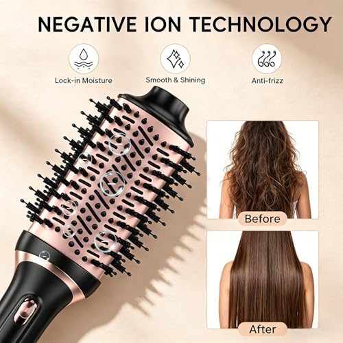Image of Natrial Hair Dryer Blow Dryer Brush Thermal Round Hot Air Brush Set