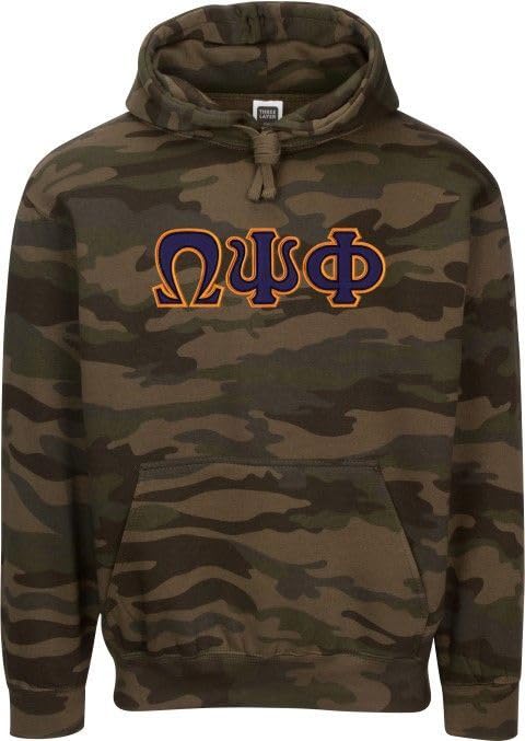 Greekgear Omega Psi Phi Camo Hooded Twill Sweatshirt