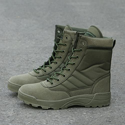 Ahfam High Top Boots For Men Military Boots, Men Boots Special Force Desert Combat Army Boots,Outdoor Hiking Boots Ankle Shoes Men Work Safty Shoes (Color : Khaki, Size : 42) #TOP3