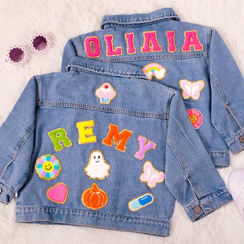 Custom Kids Denim Jacket with Name Patches – for Boys, Girls, and Toddlers4