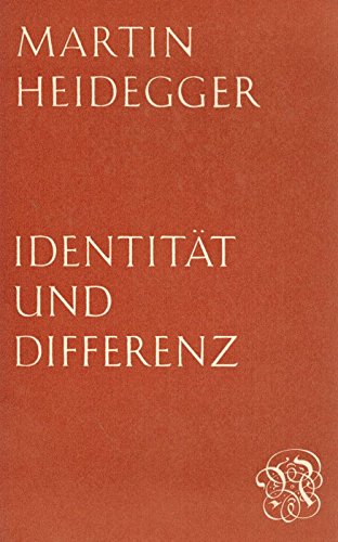 Identität und Differenz. [German] B000Y1LOTG Book Cover