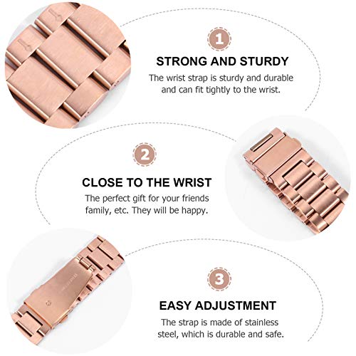 ULTECHNOVO Compatível Com Fitbit Versa 3/ Sense Metal Aço Inoxidável Pulseira de Substituição para R