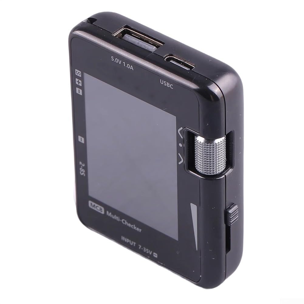Detector de batería multifunción MC8 con pantalla de visión completa para células LiPo LiHV LiFePo Comprobación de equilibrio 7-35V Análisis de señal de entrada USB-C 20W Carga