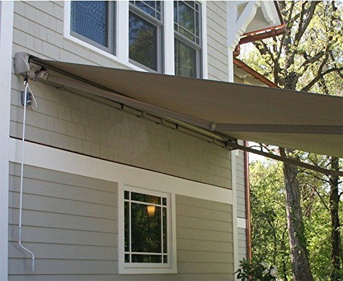 XtremepowerUS Patio Manual Retractable Sunshade Awning Shade Outdoor
