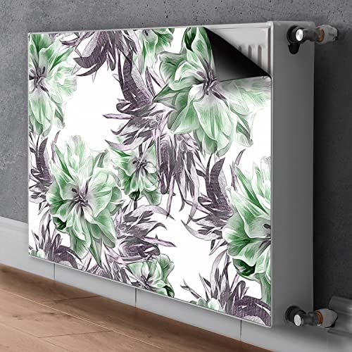 Cache-radiateur magnétique Fleurs Magiques Decormat vert 100x60 cm