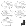 Uniflasy 16.7" Round Grill Grates for Dyna-Glo DGSS1382VCS-D Smoker, 5 Pack Heavy Duty Cooking Grates Replacement Parts for Dyna-Glo Vertical Charcoal Smoker Grill