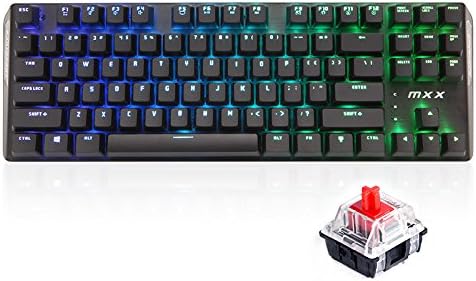 MXX Chroma RGB Backlight Gaming Mechanical Keyboard - 87 Keys, Black Aluminum Cover, N-Key Rollover (Red Switches)