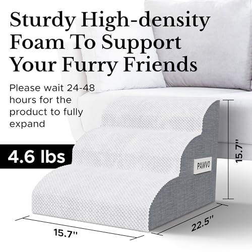 Dog-Stairs-for-Small-Dogs-157H-3-Step-Dog-Ramp-for-Bed-for-Couch-with-Elastic-Side-Handle-Removable-Washable-Cover-Stylish-Bandana-Pet-Ramp-for-Cats-Small-Dogs Dog Stairs for Small Dogs 157H 3 Step Dog Ramp for Bed for Couch with Elastic Side Handle Removable Washable Cover Stylish Bandana Pet Ramp for Cats Small Dogs