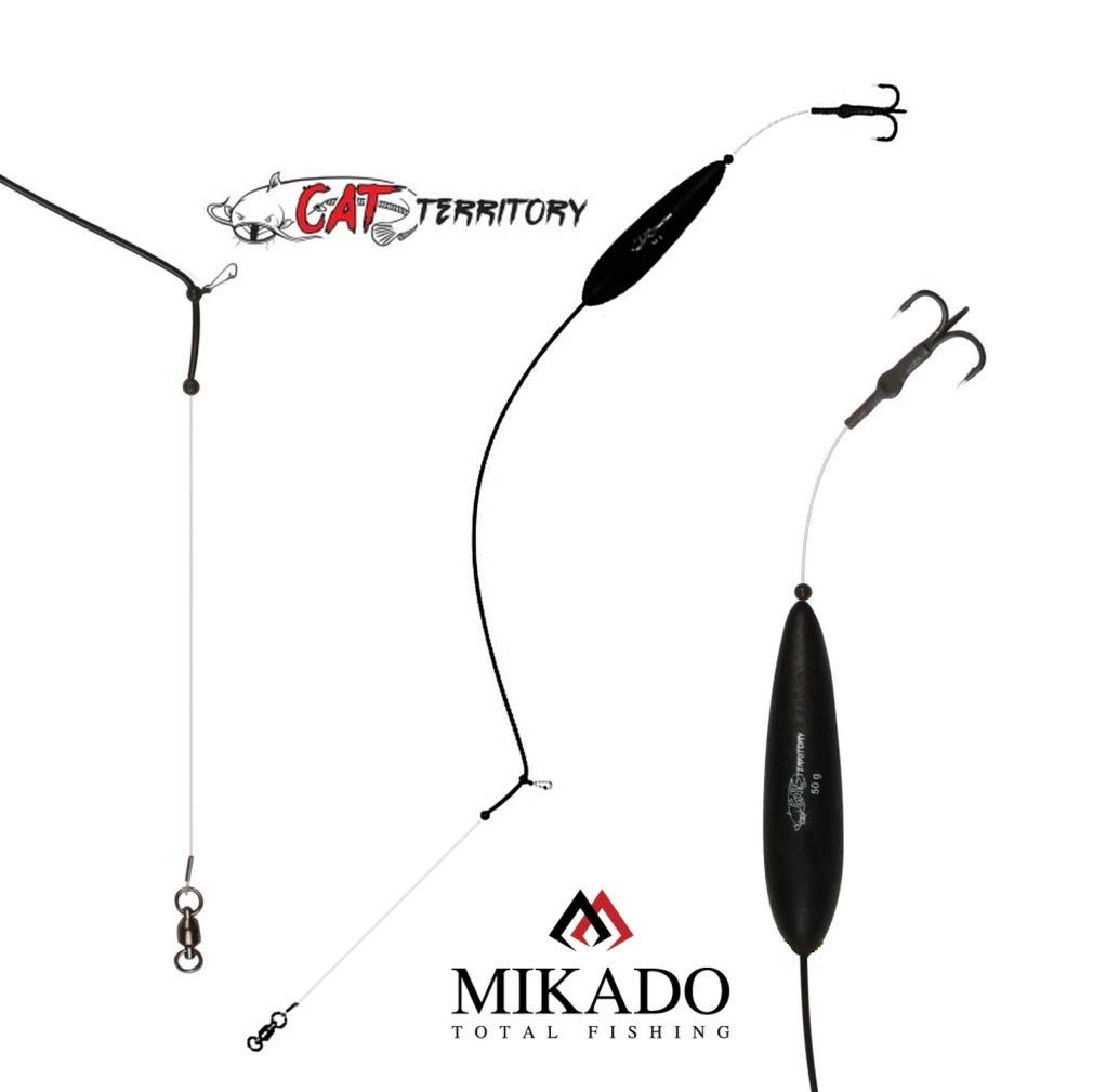 Image secondaire de Mikado Montage WelsMontage en Eau de Pluie Worm Rig Bas de Ligne Ø 1,2 mm/78 kg/Pose U 50 g