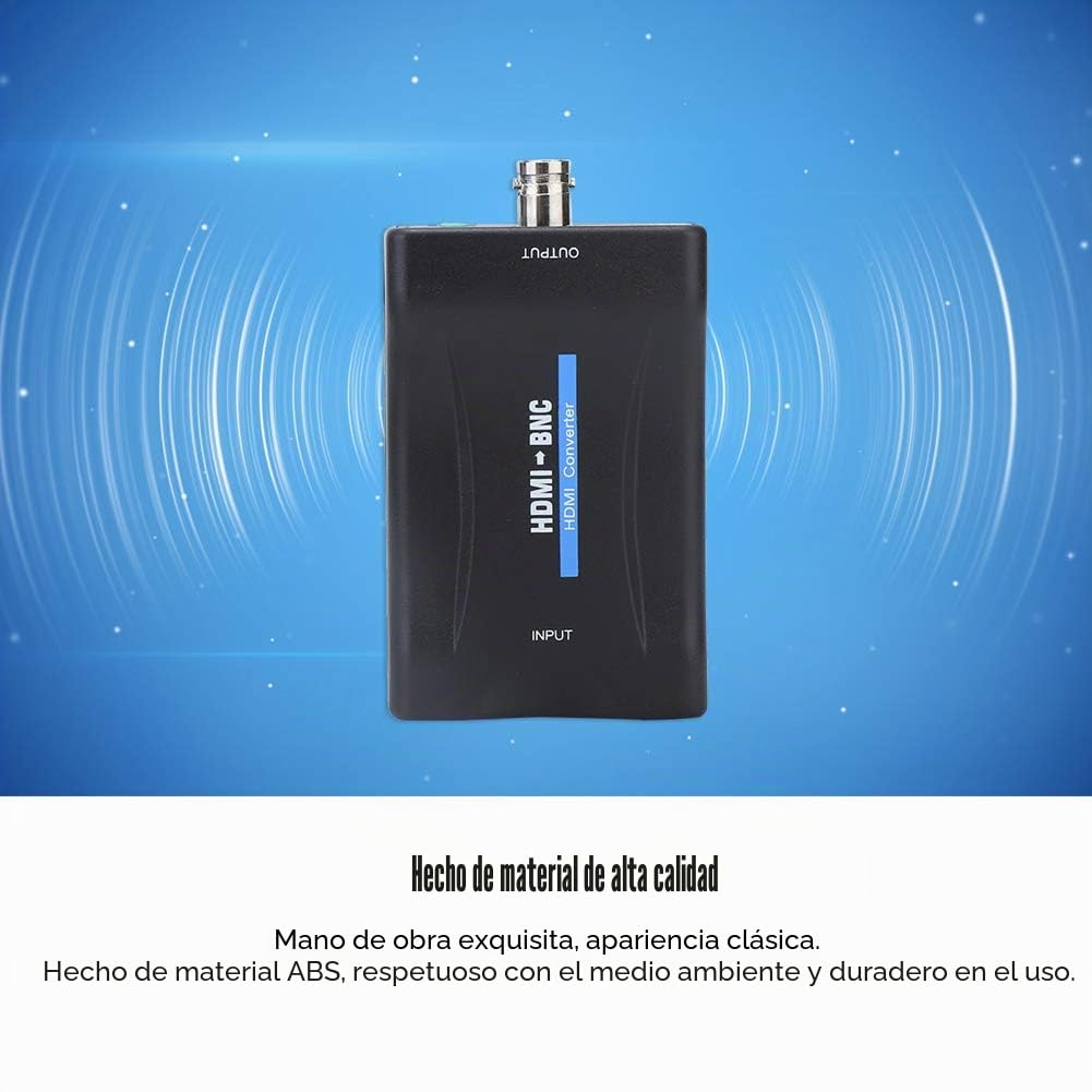 Adaptador De Cable Coaxial Convertidor Hdmi A Bnc para TV, Convertidores De Video Adaptador Convertidor De Señal De Video Compuesto Hdmi A Bnc Y Audio De 3,5 Mm 480I 576I Soporte