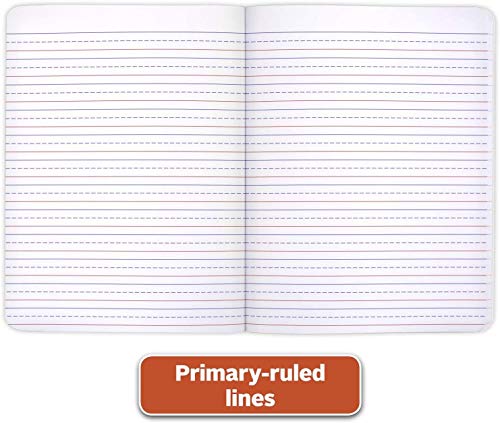 Mead-Primary-Composition-Notebook-K-2-6-Pack-Primary-Ruled-Composition-Book-Color-May-Vary-Grades-K-2-Writing-Dotted-Lined-Notebook-100-Sheets-200-Pages-489902ELG