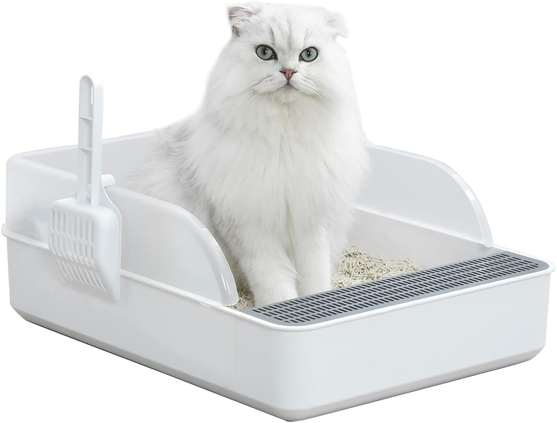 Buy DUOITA Open Top NonStick Cat Litter Box Pan with Litter Scoop