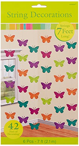 amscan Spring Multicolored Hanging Foil Strings, 6 Ct. | Party Decoration