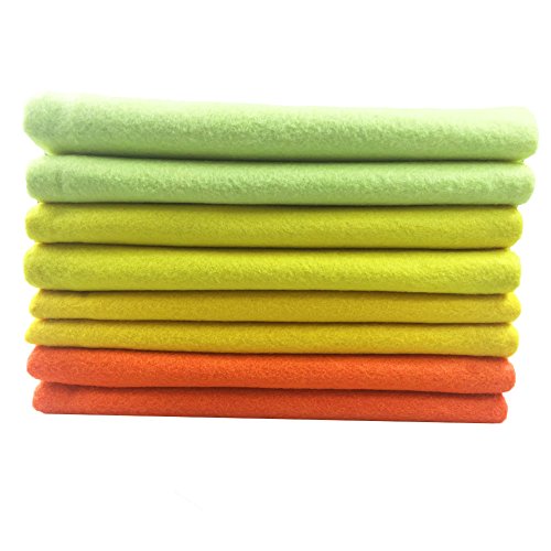 Image of 4pcs Thick 1.4mm Soft Felt Fabric Sheet Assorted Color Felt Pack DIY Craft Sewing Squares Nonwoven Patchwork (92x90cm Yellow)