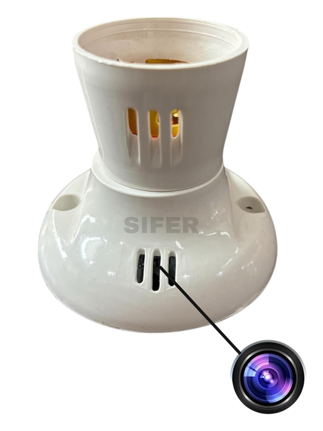 SIFER 1080P Full HD WiFi Mini Security Bulb Holder CCTV Camera with Live Audio & Video Recording for Home & Office