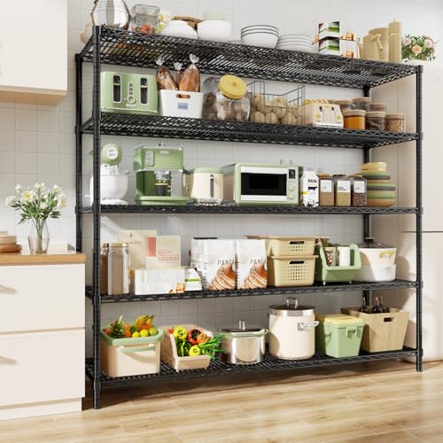Image of ROOMTEC 5-Tier Heavy Duty Garage Shelves, 60 inchW*24 inchD*82 inchH, Max Load 4000LBS