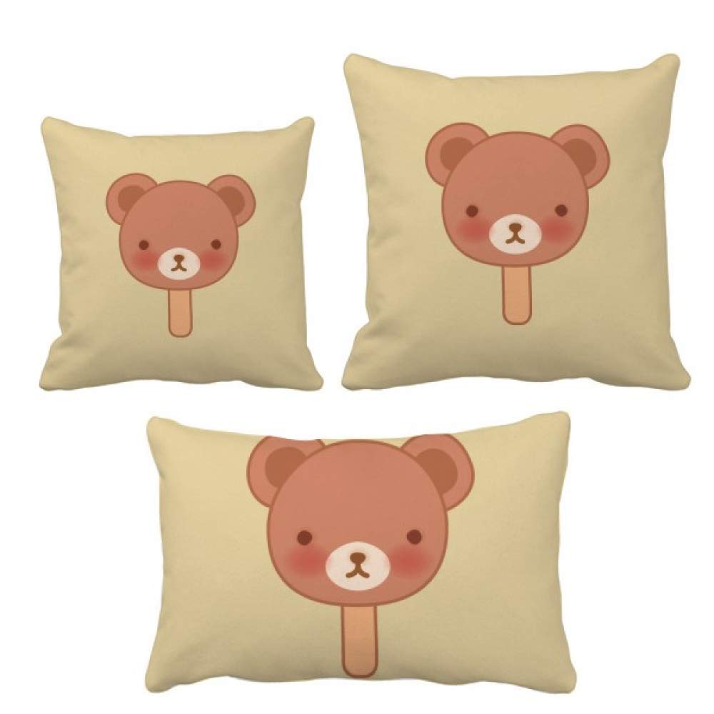 Coussin ours dessin animé avec insert pour canapé et décor de maison moderne