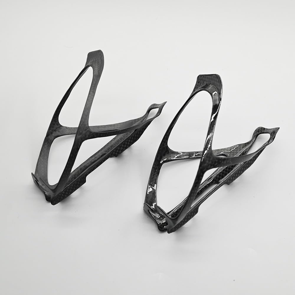 Portabidon Bicicleta Portabotellas de Fibra Carbono for Bicicleta, Ultraligero, Mate/Brillante, for Bicicletas montaña y Carretera(2pcs Matte)