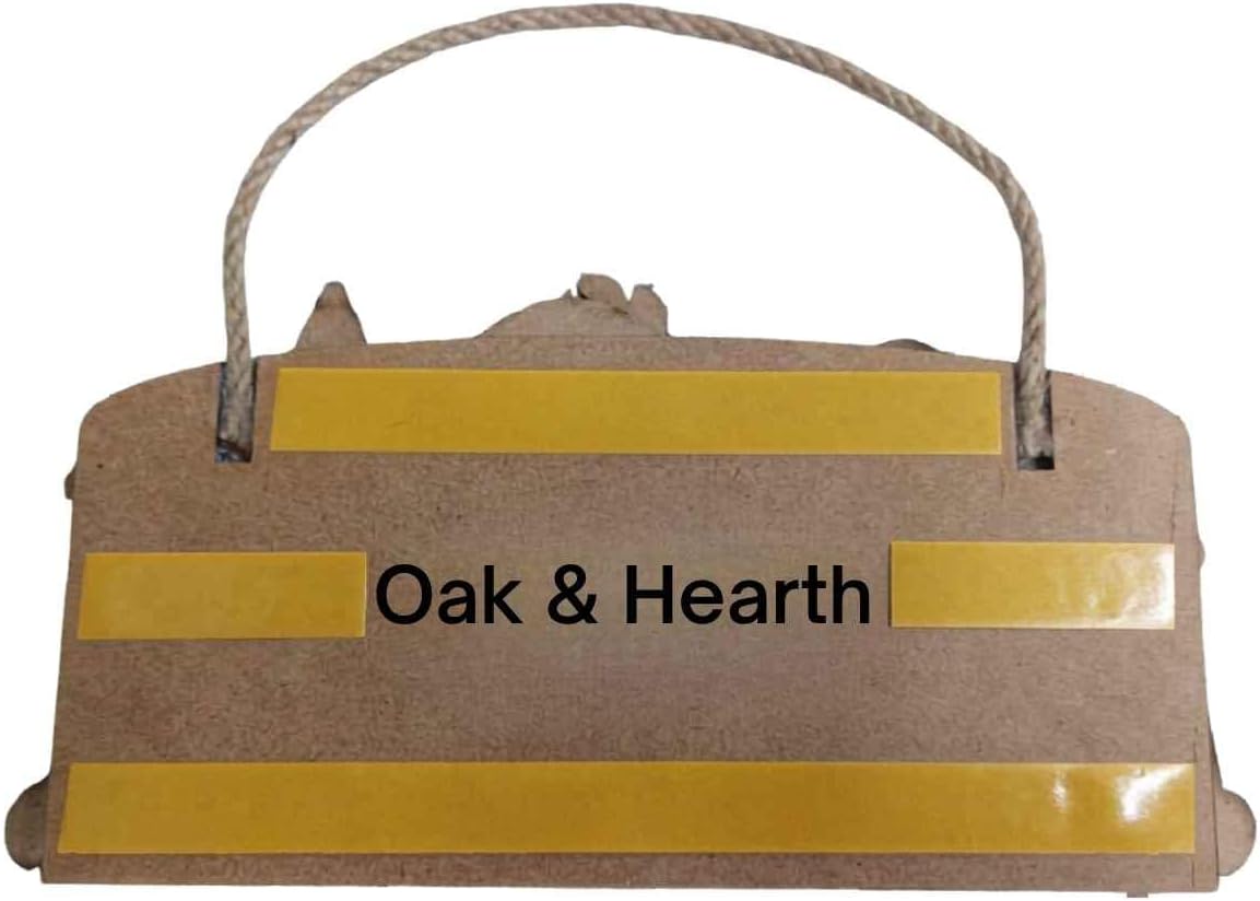Oak & Hearth Handmade Wooden Cottage Key Holder for Wall with 6 Hooks