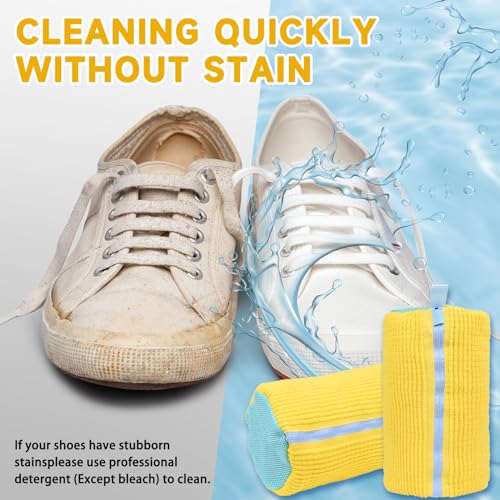 2PCS Shoe Washing Machine Bag, Trainer Washing Machine Bag, Shoe Cleaning Bag with Zipper, Reusable Laundry Shoes Bags Portable Dryer Door Shoe Net for Sneakers Canvas Tennis Running Shoes - Image 4