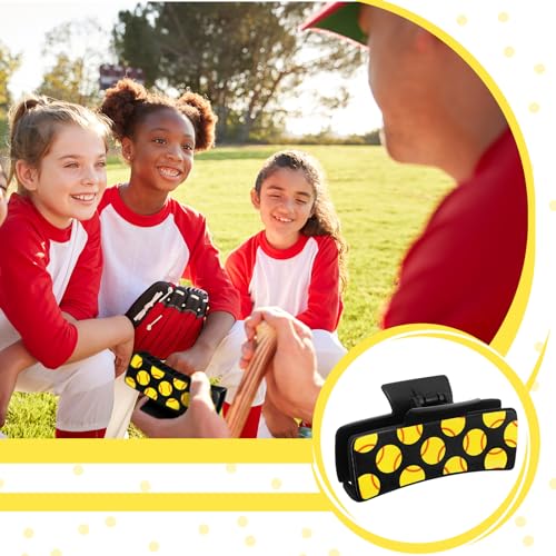12 Pinzas Grandes para Cabello Softball miniatura 5