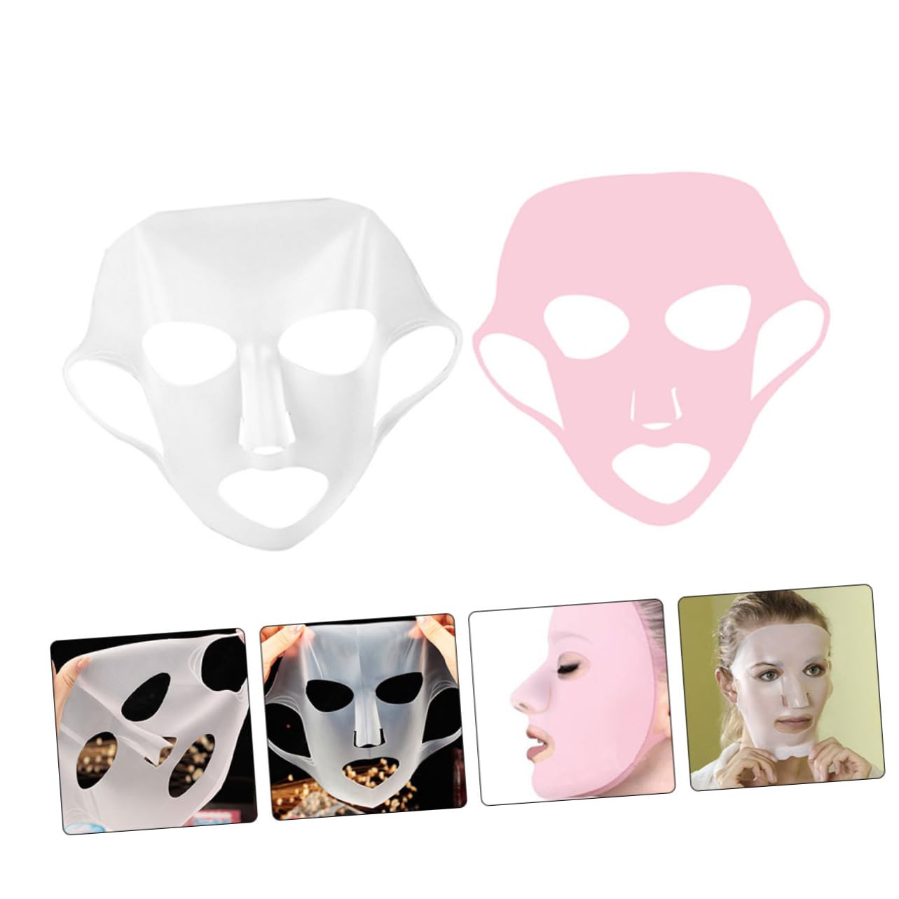 Alipis 20pcs Earhook Silicone Mask Cover Non-skid Moisturizing Mask Film for Skin Care Comfortable and for Daily Use