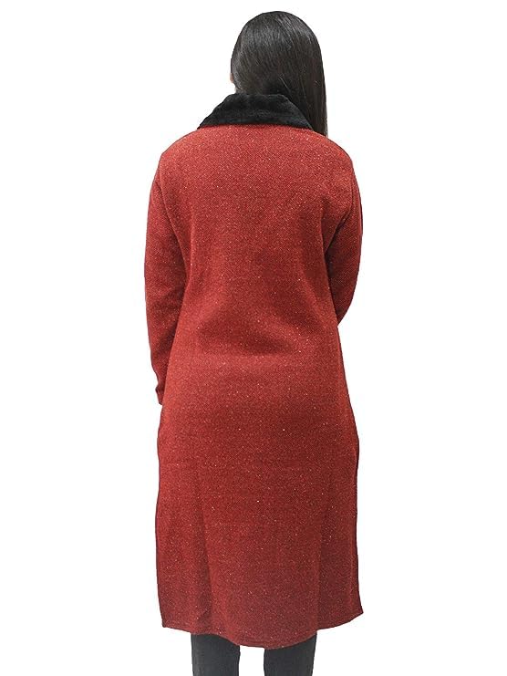 Image of Matelco Women's Wool Straight Kurti for Winters (Ad04Caz45 Black Parent).