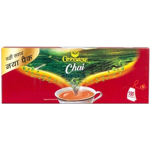 GOODRICKE Chai Leaf Assam Tea Bags 100 Tea Bags Premium Chai