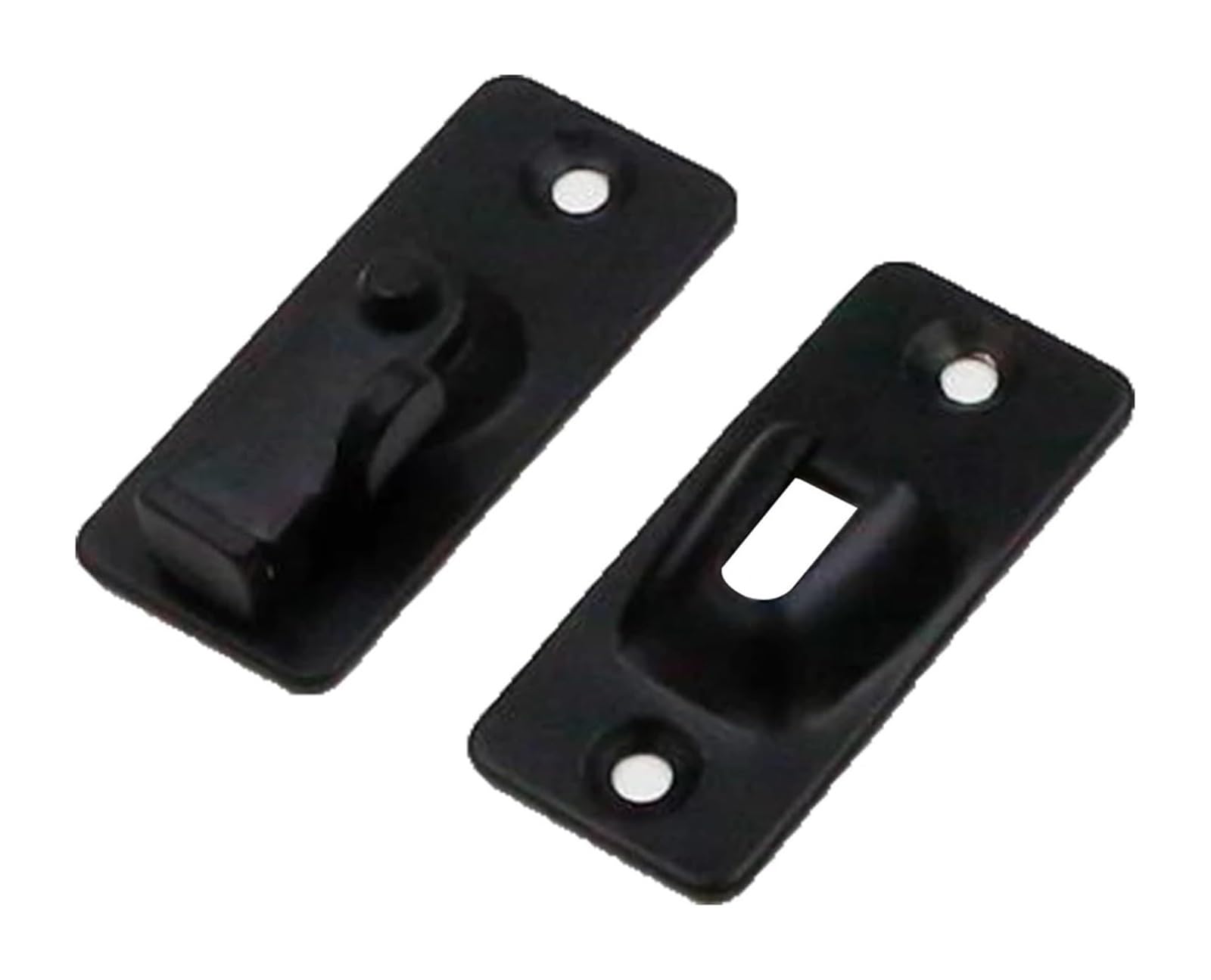 Hifrqvvc 2Pcsblack Door Lock Bolt, Door Lock Slide Gate Latch Right Angle Barn Bolt Buckle Security Stainless Steel 2 Colors(2Pcsblack)