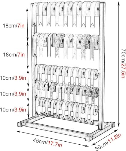 Présentoir à 5 niveaux pour rubans support rangement atelier - 3