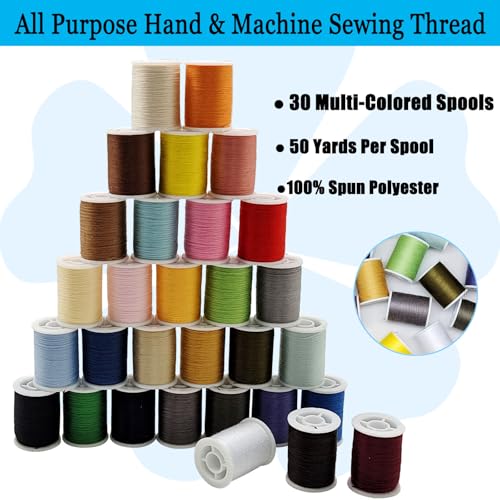 Set de hilos de poliéster para coser con 30 colores surtidos miniatura 2
