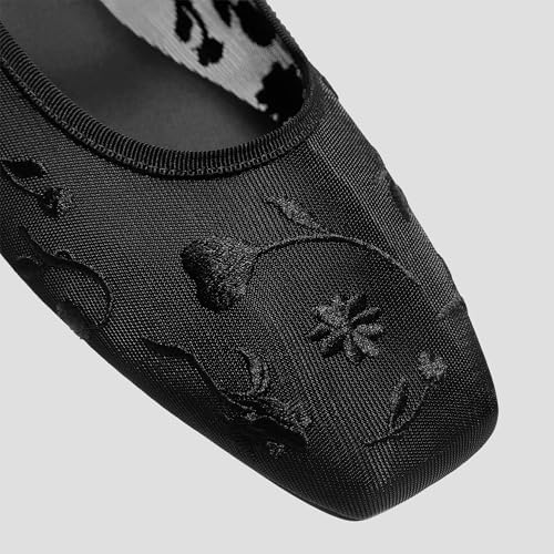 Image of VIVAIA Women's Margot Mary Jane Square-Toe Ballet Flats
