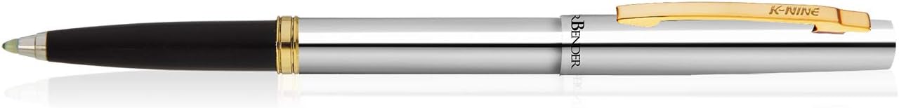 K-NINE AirBender TR400 V2 Roller Bright Chrome GPV2 Gel Ink Pen (Black)