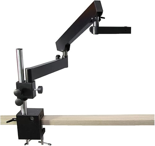Kit de accesorios de microscopio para adultos, microscopio trinocular negro, soporte articulado, soporte de brazo articulado, base de abrazadera
