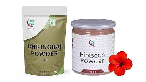 Paquete múltiple  Polvo Bhringraj + Hibisco en polvo por paquete